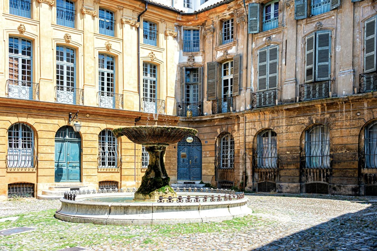 A square in the historic centre of Aix-en-Provence