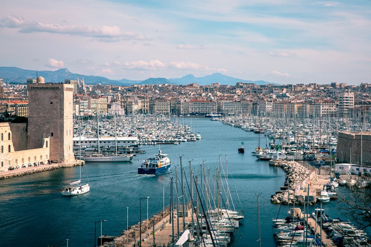 The Vieux-Port of Marseille and Fort Saint-Jean