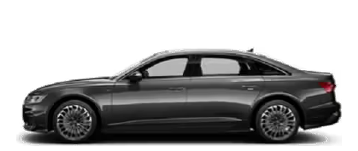 A premium sedan of the Audi A6 type, seen in profile