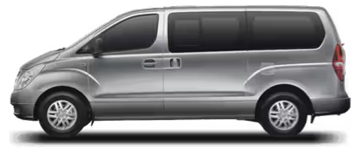 A glazed eight-seat van, seen in profile